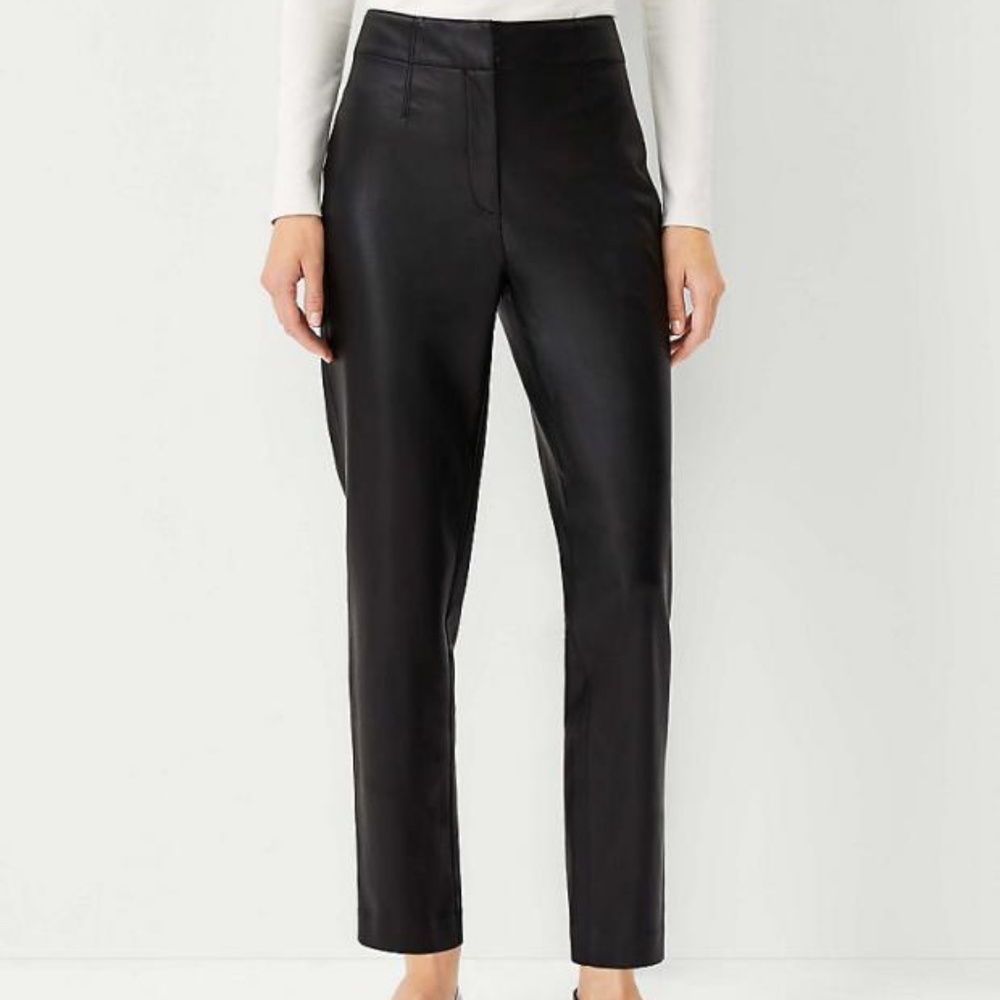 ANN TAYLOR The Faux Leather Slim Pant - Size 6